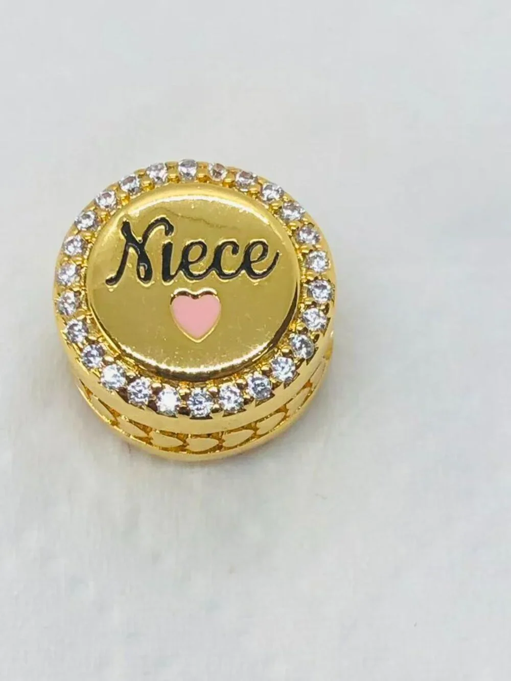 ✨ ✨Pandora Love Niece Bead exclusive Charm Gold Plating Travel Jewelry